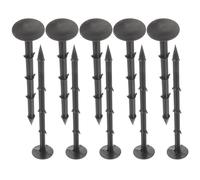 Uonlytech Tuteurs pour Le Jardinage 20 pièces en PP Noir, Clous de Sol pour Fixation de pelouse Artificielle et Toile au Jardin, Usage terrasse et Serre