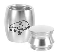 Uonlytech Urne Funéraire pour Animaux de Compagnie Petite Urne Légère et Compacte en Alliage Argenté Facile à Utiliser Souvenir Commémoratif Solide pour Cendres de Chien