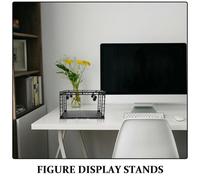 Uonlytech Vitrine Lumineuse pour Figurines Éclairage LED Support de Bureau Modulable Boîte de Rangement Multifonctionnelle pour Loisirs Créatifs Organiseur de Bureau Compact pour