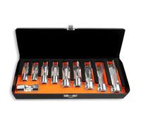 Uooduby 10 Pièces 3/8 Pouces Ensemble Douilles Ouvertes pour Retrait Conduite Carburant Douille D'Écrou Raccordement Manchon Retrait de Tuyau D' Ouvert Outils Réparation de Voiture