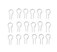 Uooduby 100 Pièces D'Aiguilles Brûlantes Suspendues en Forme de R Argentées 0,55 X 1,2 cm pour Four, Fusion de Verre et Céramique, Fabrication de Fils D'Ornement de Pendentif DIY