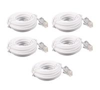 Uooduby 10X Câble D'Extension de Téléphone Modulaire RJ11 6P4C à RJ45 8P4C 3 Mètres