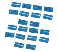 Uooduby 20 Pcs 2,54 mm Pas 8 Positions 16 Broches Bleu Commutateur DIP 8P