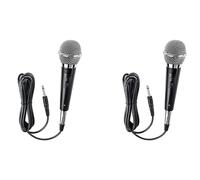 Uooduby 2X Microphone Karaoké MIC Microphone Dynamique Filaire Portable Dynamique Voix pour La Performance de La Musique Vocale Karaoké