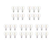 Uooduby 30Pcs G40 LED Ampoules de Remplacement, E12 Base de Vis Incassable LED Globe Ampoules pour Guirlandes Solaires Blanc Chaud