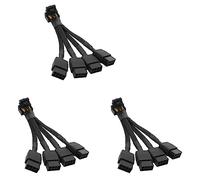 Uooduby 3X pour GPU RTX4090 RTX4080 4X8 Broches PCI-E à 16 Broches Câble d'alimentation de Carte Graphique Connecteur 12VHPWR Câble Coudé à 90 Degrés