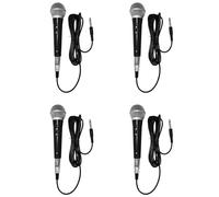 Uooduby 4X Microphone Karaoké Microphone Dynamique Filaire Professionnel Portable Microphone Vocal Clair pour Les Performances de Musique Vocale Karaoké