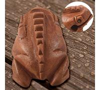 Uooduby 6X Sculpte Coassement Percussion Musicale en Bois, Grenouille de Bois Saine, Jouet de Bloc de Tonalite