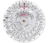 Uooduby E6B-R2 Ordinateur de vol circulaire de 10,2 cm de diamètre, calculatrice de vol standard pour entraînement en vol IFR VFR