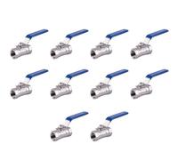 Uooduby Lot de 10 valves à levier en acier inoxydable 1,27 cm