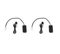 Uooduby Lot de 2 adaptateurs audio radio Bluetooth pour microphone mains libres Interface de musique Boîte à disque pour /