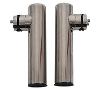 Uooduby Lot de 2 supports de canne à pêche en acier inoxydable pour bateau de 7/8" à 2,5 cm - Cadre de canne à pêche réglable en acier inoxydable : 19 mm-26 mm