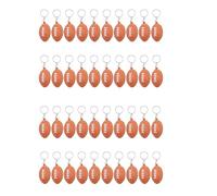 Uooduby Lot de 40 Porte-Clés Ballon de Rugby pour Les Fêtes,Balle Anti-Stress de Rugby,Récompense de Scolaire,Décorations de Centre de Table de Sport