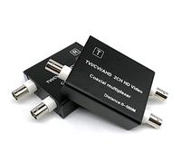 Uooduby Multiplexeur vidéo AHD TVI CVI pour caméra de vidéosurveillance 2Ch convertisseur vidéo coaxial pour Hdcvi 1080P