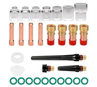 Uooduby Torche de Soudage TIG Accessoires de Torche de Soudage TIG Lentille de Gaz Courte pour Torche TIG, Tasse en Verre 3,2 mm