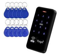 Uoonner Contrôleur de système de contrôle d'accès WiFi, 1000 utilisateurs, 125 kHz/13,56 MHz, clavier étanche, WG26/34 bits, 10 porte-clés RFID