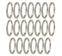 UOOOM Lot de 20 anneaux fendus en métal - Diamètre : 25 mm - Argenté