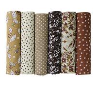 UOOOM Lot de 6 50 x 50 cm Patchwork coton tissu DIY Fait à la main en tissu à coudre Quilting Designs Différents