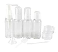 UOOOM Lot de 9 Pièces Trousse de Toilette Transparente en Plastique pour Cosmetique en Vacances (Style A)