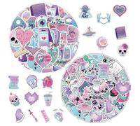 UOPJDD 100 Autocollants De Style Gothique, Autocollants Créatifs Et Personnalisés, Qui Peuvent Décorer des Bouteilles d'eau, des Guitares Et des Valises.