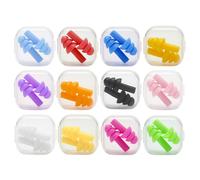 UOPJDD 12 Paires De Bouchons d'oreille en Silicone en Spirale, Doux Et Confortable, Réducteurs De Bruit, Réutilisables, Peuvent Être Utilisés pour La Natation Et Le Bain.