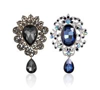 UOPJDD 2 Morceaux De Broche De Strass Rétro, Broche Élée, Ornements De Vêtements, Accessoires pour Dames, Accessoires Habillés.