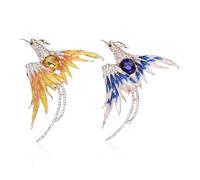 UOPJDD 2 Morceaux De Broche Phoenix, Broche Vêtue De Diamant, Broche Élée, Fournitures De Décoration De Vêtements, Bijoux pour Dames À La Mode.