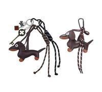 UOPJDD 2 Morceaux De Cuir Chien en Cuir Décoration Suspendue, Porte-Clés Animaux Mignons Créatifs, Long-Usage, Pendentif À La Mode, Décoration De Pendentif Amusante.