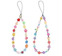 UOPJDD 2 Morceaux De Longe Perlés, Longe Mignonne Et Douce, Accessoires De Décoration De Téléphone Portable, Décorations Suspendues Au Sac, Corde De Téléphone Mobile Créative.