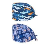 UOPJDD 2 Pièces Infirmières Chapeau, Chapeau De Foulard Réglable, Chapeau Anti-Poussière, Adapté Aux Soins Médicaux, Aux Travaux Ménagers, Au Jardinage Et À La Peinture.