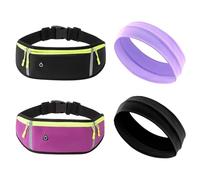 UOPJDD 2 Pièces Sac De Taille De Sport Et Bandeau De 2 Pièces, Équipement D'Équitation Extérieure, Accessoires De Course, Sac De Taille Étanche.