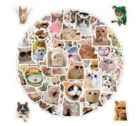 UOPJDD 200 Autocollants pour Chat, Autocollants d'animaux Mignons, Autocollants Amusants, Intimes Décorés, Bouteilles d'eau, Valises.
