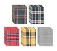 UOPJDD 25 Morceaux De Plaids Rectangulaires, De Plaques en Tissu De Repassage, D'Accessoires De Vêtements, De Plaques De Tissu Polyvalente Classiques Et De Plaques De Réparation De Vêtements.