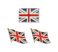 UOPJDD 3 Morceaux De Badges Britanniques, Broche en Métal, Souvenirs De Badge, Fournitures D'Événements Sportives, Cadeaux De Fête.