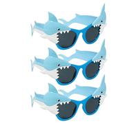 UOPJDD 3 Morceaux De Lunettes en Forme De Requin, Lunettes De Soleil Créatives Et Amusantes, Fournitures De Pansement De Fête, Accessoires Photo.