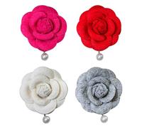UOPJDD 4 Morceaux De Broche De Fleurs Simulées, Accessoires Élés Et Simples, Ornements De Vêtements, Broche De Dames Rétro.