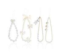 UOPJDD 4 Pièces Chaîne De Suspension De Téléphone Mobile Perlé, Ornements Suspendus Simples Et Polyvalents, Pendentifs Mignons Et Doux Et Accessoires De Décoration De Téléphone Portable.