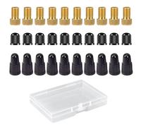 UOPJDD Bouchon De Soupape De 30 Pièces Et Boîte De Rangement 1 Pièce, Capuchon De Soupape À Poussière, Couvercle De Soupape en Plastique, Accessoires De Pneus, Adaptateur De Soupape.