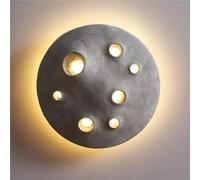 UOPYNE 1 Light 11" Resin Wall Sconce Lighting Mars Moon Creative Lamp, Circular Decor Fixtures for Bedroom Hotel Restaurant Corridor, Indoor Vanity Fixture