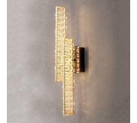 UOPYNE 12W Crystal Wall Sconce Hardwired Vanity Lighting Fixture 3 Color Temperature Light for Living Room Bedroom Bedside Indoor Mounted Lamp