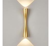 UOPYNE 2-Light Brass Gold Wall Sconce Up Down Lighting Indoor Vanity Light Fixture for Bedroom Bathroom Stair Entryway Lamp