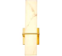 UOPYNE Applique murale en albâtre, salle bain moderne marbre, vanité, éclairage doré brossé, intérieur, chambre à coucher, salon, escaliers, couloir, appliques murales