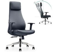 UOPYNE Chaise Bureau Ergonomique en Cuir synthétique avec roulettes, accoudoirs rabattables, pivotante et réglable, siège administratif Confortable for Le Bureau à Domicile(Style 1)