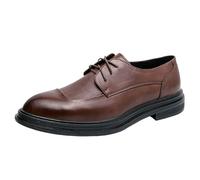 UOPYNE Chaussures habillées Homme Style Brogue, Oxford rétro en Cuir, Semelle compensée, Classique rehaussant la Taille, résistantes à l'usure, for Occasions Formelles et décontractées