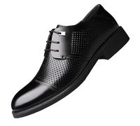 UOPYNE Chaussures habillées Oxford for Homme, Style Britannique, Chaussures Marche en Cuir à Lacets, élégantes et luxueuses, avec Un Design ajouré Respirant idéal for l'été