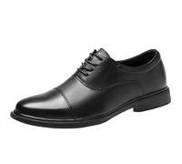 UOPYNE Chaussures Oxford à Bout Pointu for Homme, Chaussures habillées Classiques Lacets en Cuir véritable for Mariage, Affaires et Bureau