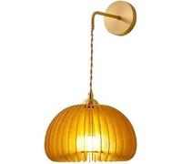 UOPYNE Japanese Style Wall Light Vintage Log Wind Bedside Reading Lamp E26 E27 Base Lantern for Bedroom Living Room Staircase Aisle Background Lighting