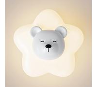 UOPYNE Kids Three-color dimming Wall Sconce Cartoon Animal Light Creative Bedside Lamp Indoor Night Lighting for Childrens Room Nursery Boys Girls Bedroom Decor