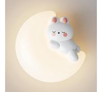 UOPYNE Kids Three-color dimming Wall Sconce Cartoon Animal Light Creative Bedside Lamp Indoor Night Lighting for Childrens Room Nursery Boys Girls Bedroom Decor