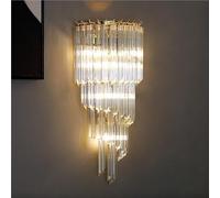 UOPYNE Modern Crystal Stripe G9 Base Wall Sconce 1 Light Hardwired Vanity Fixture for Living Room Bedroom Bathroom Hallway Entryway Staircase Lighting
